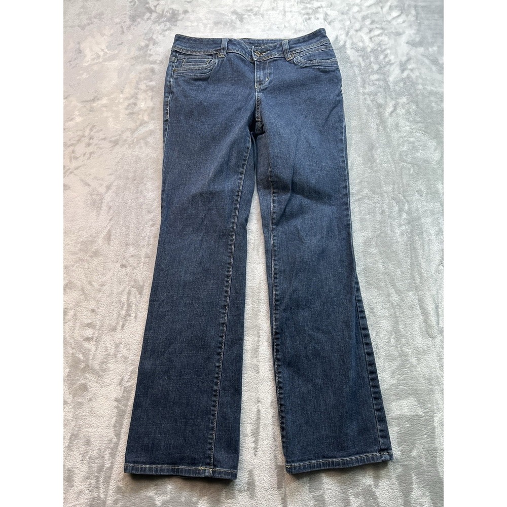 Simply Vera Wang Womens Sz 6 Blue Jeans Bootcut Mid Rise Stretch Dark Western